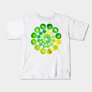 Veggie And Fruit Mandala Kids T-Shirt